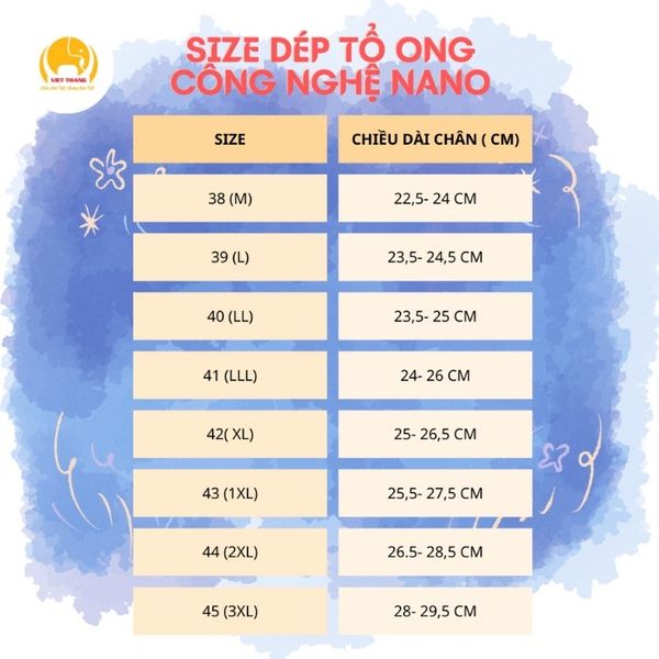 Dép Tổ Ong nhiều màu cao cấp Công Nghệ Nano thương hiệu Việt Thắng