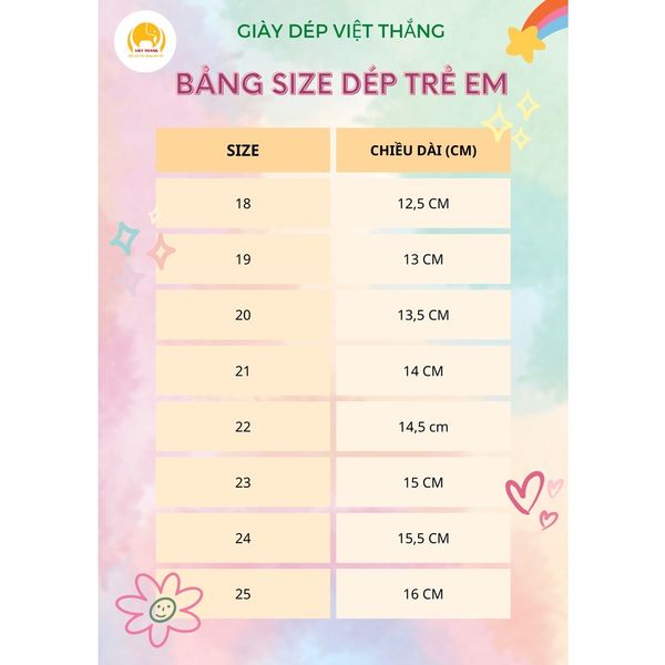 Dép nhựa trẻ em dễ thương- EVA -Thương hiệu Việt Thắng