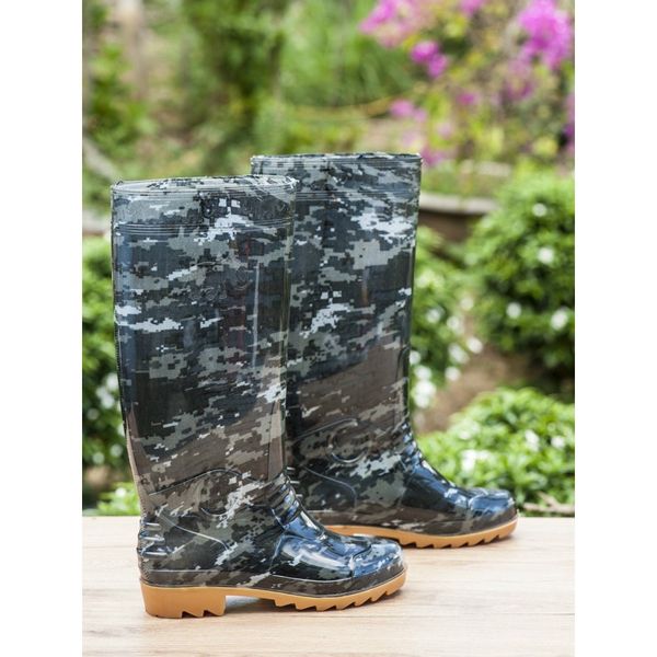 Ủng bảo hộ rằn ri cao cấp - Ủng đi mưa - Chống bám dính, chống trơn trượt - Nhựa PVC tổng hợp - Việt Thắng