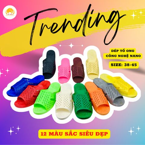 Dép Tổ Ong nhiều màu cao cấp Công Nghệ Nano thương hiệu Việt Thắng