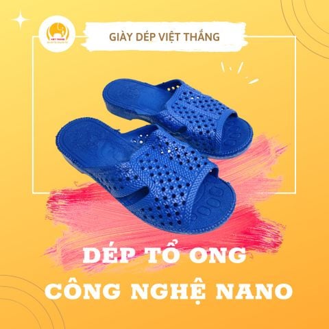 Dép tổ ong cao cấp dành cho nam, thiết kế thời trang - Công nghệ Nano - Chống hôi chân, bám bẩn - Việt Thắng