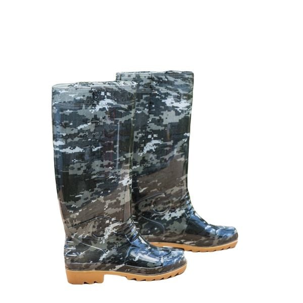 Ủng bảo hộ rằn ri cao cấp - Ủng đi mưa - Chống bám dính, chống trơn trượt - Nhựa PVC tổng hợp - Việt Thắng