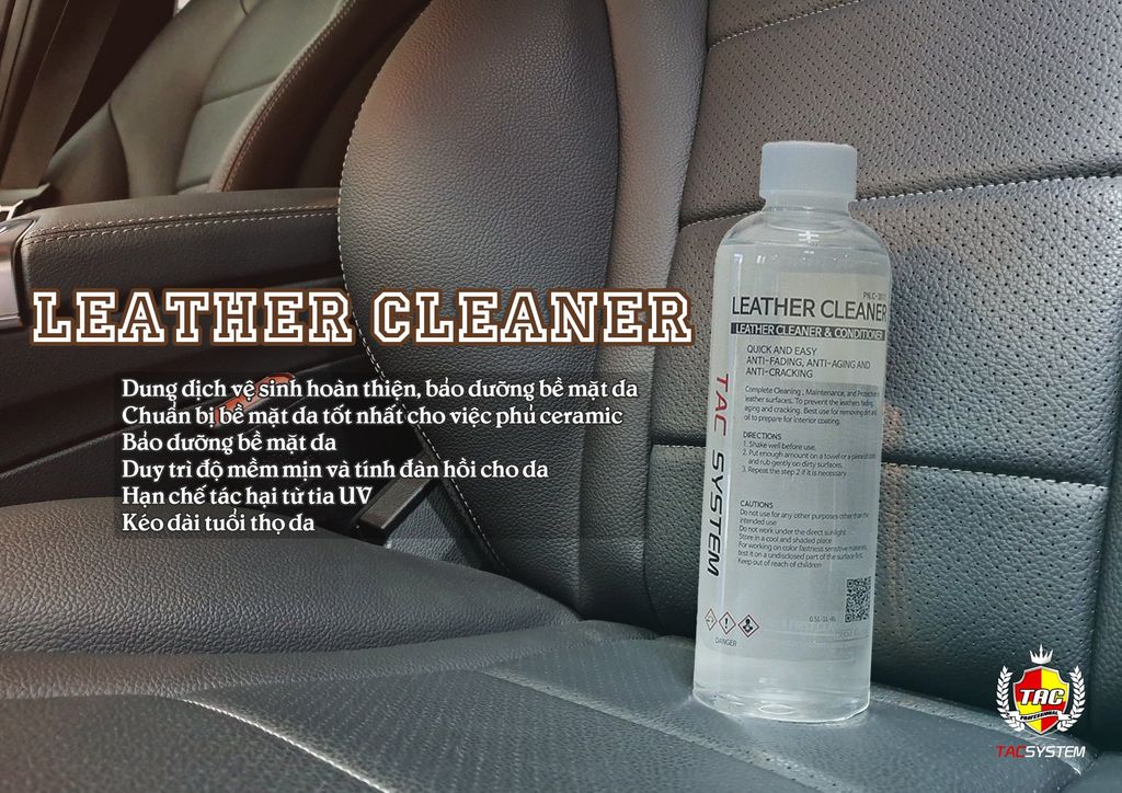 Dung dịch vệ sinh nội thất Tacsystem LEATHER CLEANER