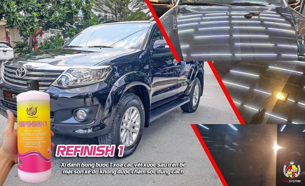 Xi đánh bóng xóa xước sâu trên sơn xe TACSYSTEM REFINISH 1 (hiệu chỉnh sơn bước 1)