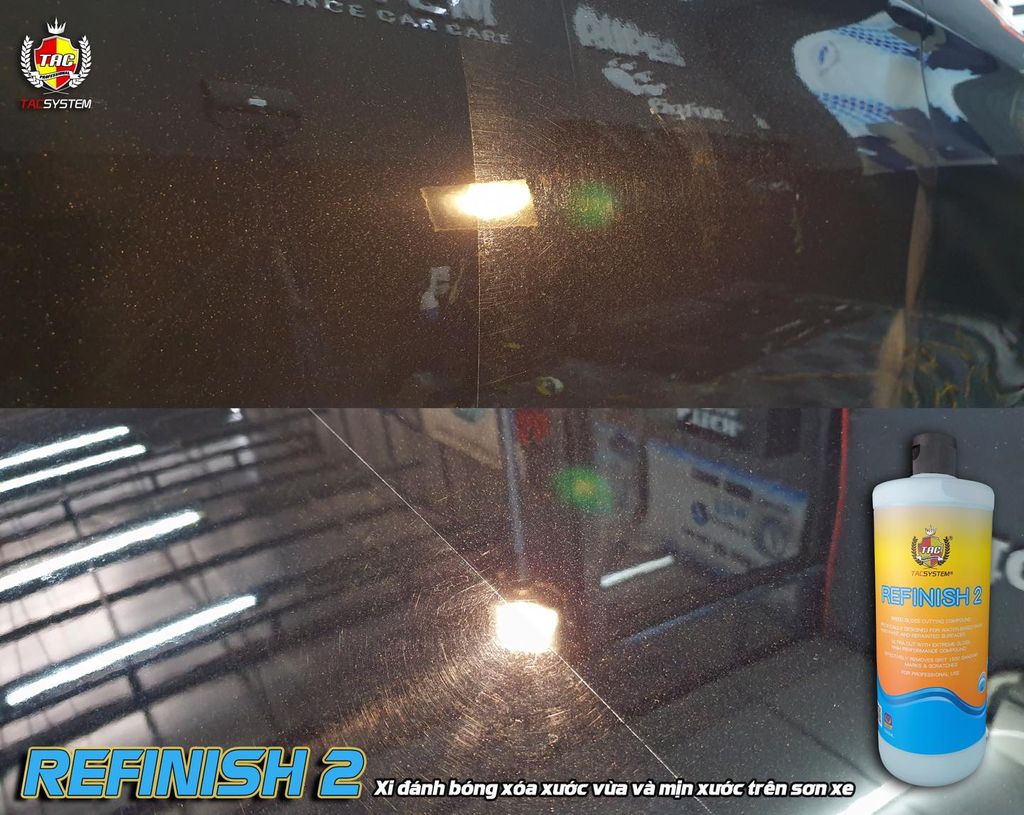 Xi đánh bóng xóa xước sâu trên sơn xe TACSYSTEM REFINISH 2 (hiệu chỉnh sơn bước 2)
