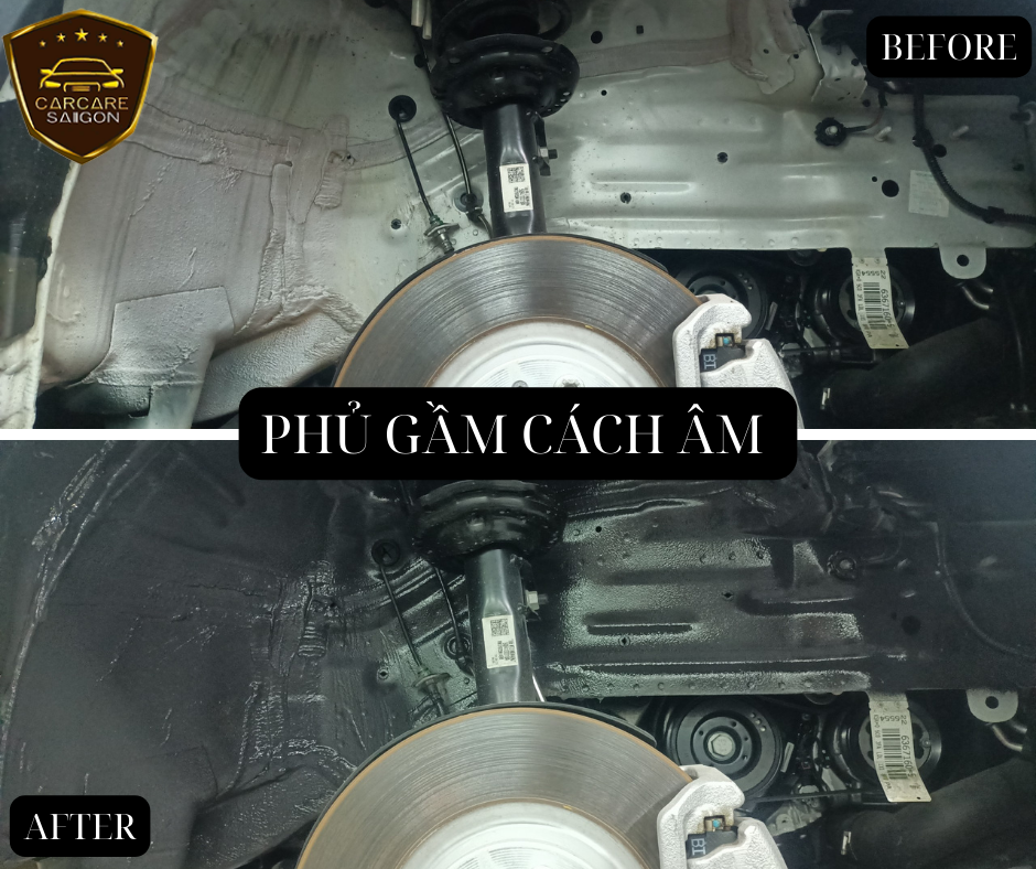 Phủ gầm chống sét, giảm ồn | Carcare SaiGon