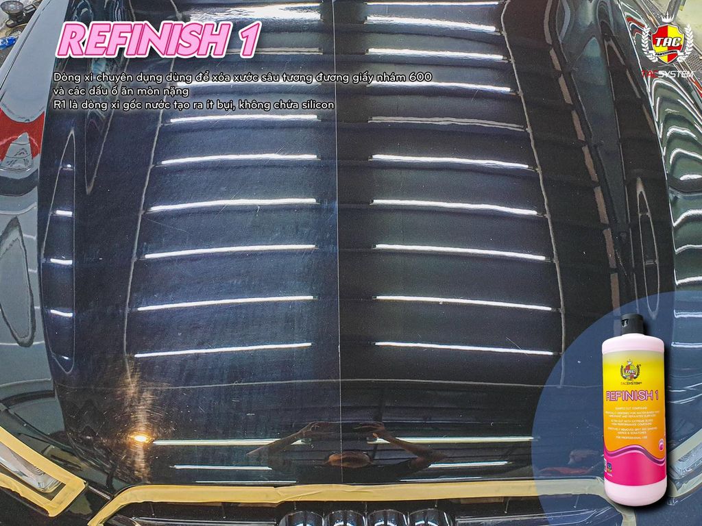 Xi đánh bóng xóa xước sâu trên sơn xe TACSYSTEM REFINISH 1 (hiệu chỉnh sơn bước 1)