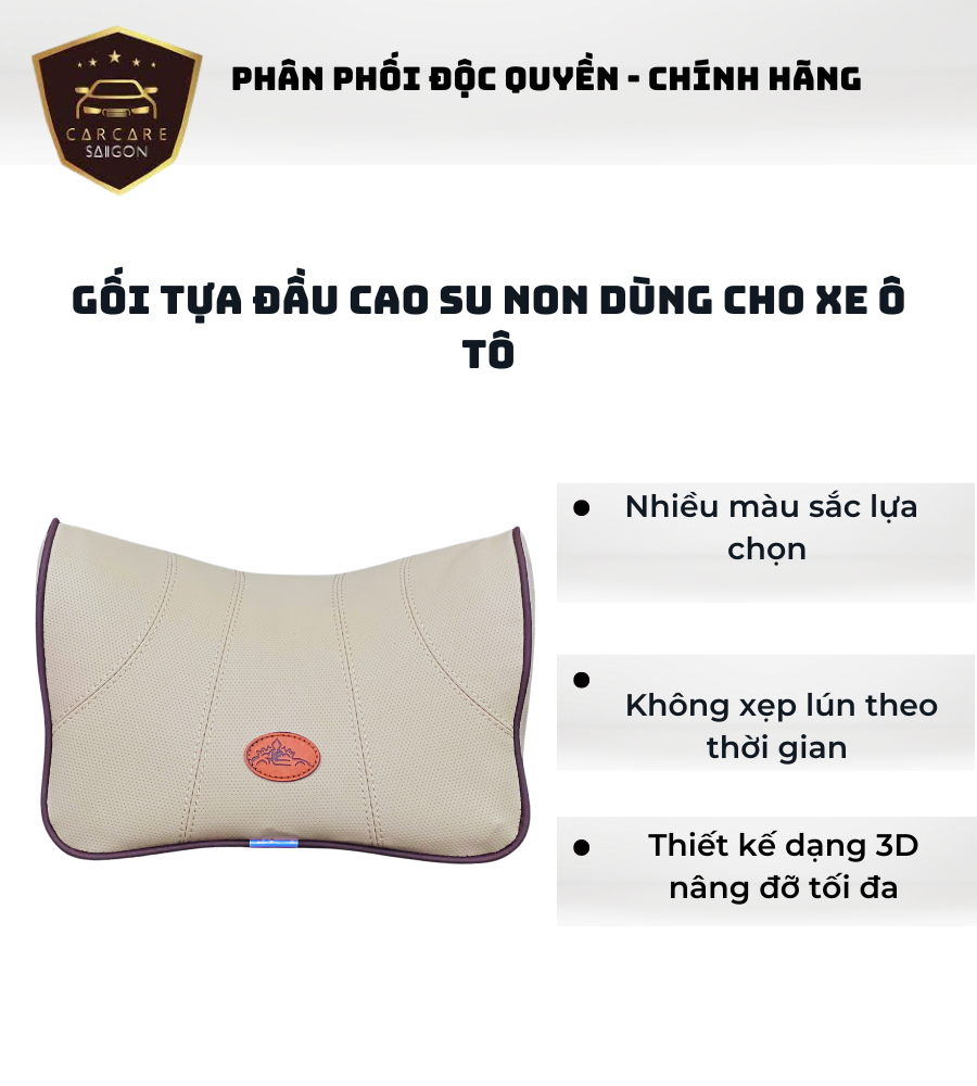 Gối tựa đầu và tựa lưng cao su non dùng cho ghế ô tô