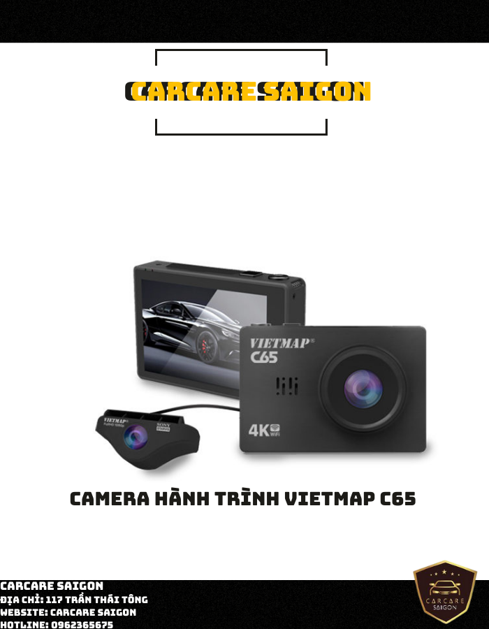 Camera ghi hình trước và sau VIETMAP C65