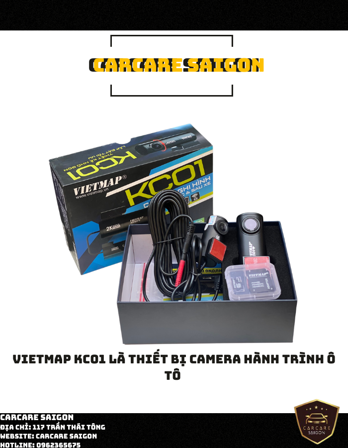 Camera hành trình trước và sau xe VIETMAP KC01