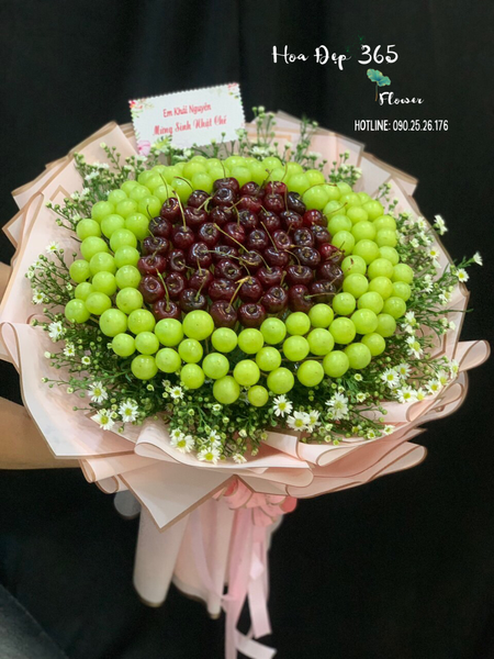 Bó Cherry Mix Nho Xanh - TC28