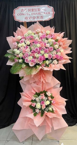 Lẵng Hoa Khai Trương Hồng Phát - HCM04