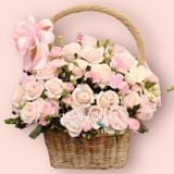  Giỏ Hoa Cẩm Chướng Hồng - HG21- Hoa tặng mẹ 