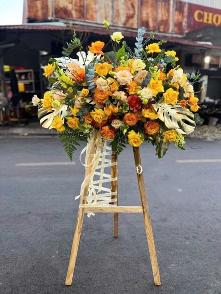 Giá Tranh Hoa Khai Trương Rực Sáng - GT50