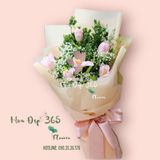  Bó Hoa Tulip Hồng - HBD63 - Điện hoa 