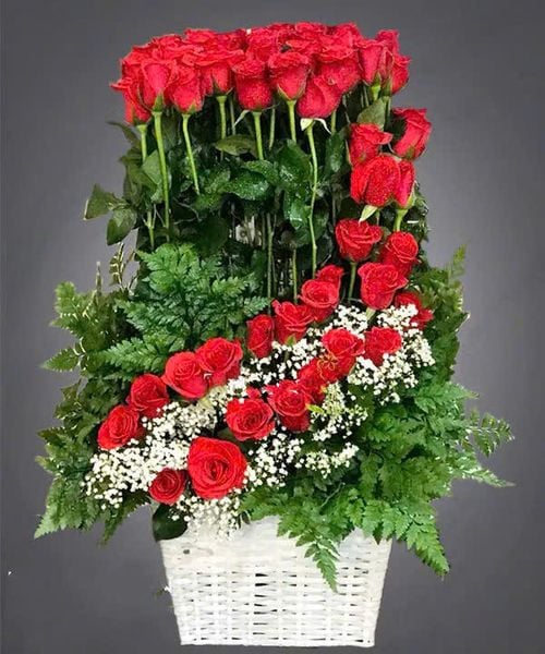 Giỏ Hoa Khai Trương Để Bàn Suối Hoa