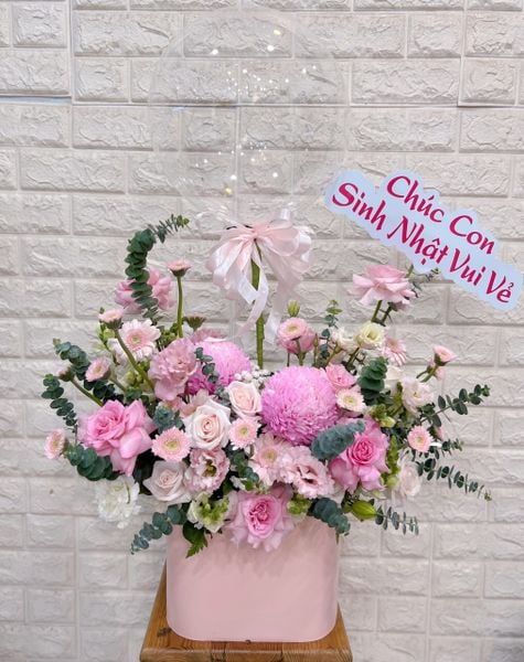 Hoa Bong Bóng Tone Hồng