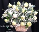  Giỏ Hoa Sen Trắng - HG24 