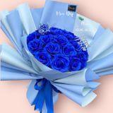  Blue Rose - HST25 - Bó Hoa Hồng Sáp Thơm 25 Bông 