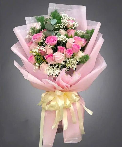  Bó Hoa Hồng Môi Xinh - HBD122 