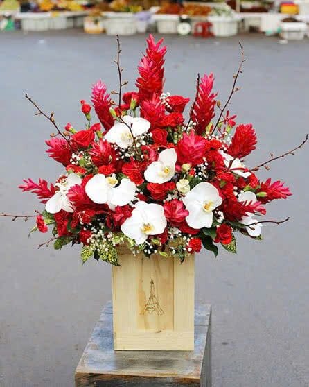 Hộp Hoa Khai Trương Để Bàn Ngày Hạnh Phúc - HCH78