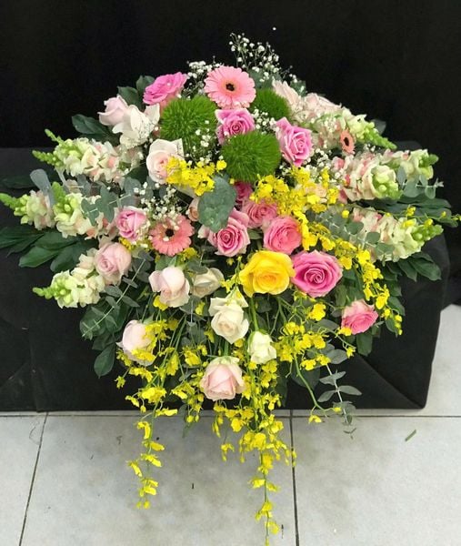 Mẫu Hoa Sự Kiện, Hoa để bàn: Hoa Bục Phát Biểu - 08 - Hoa Sự Kiện