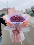  Purple Rose - HST26 - Bó Hoa Hồng Tím Kim Tuyến 25 Bông 
