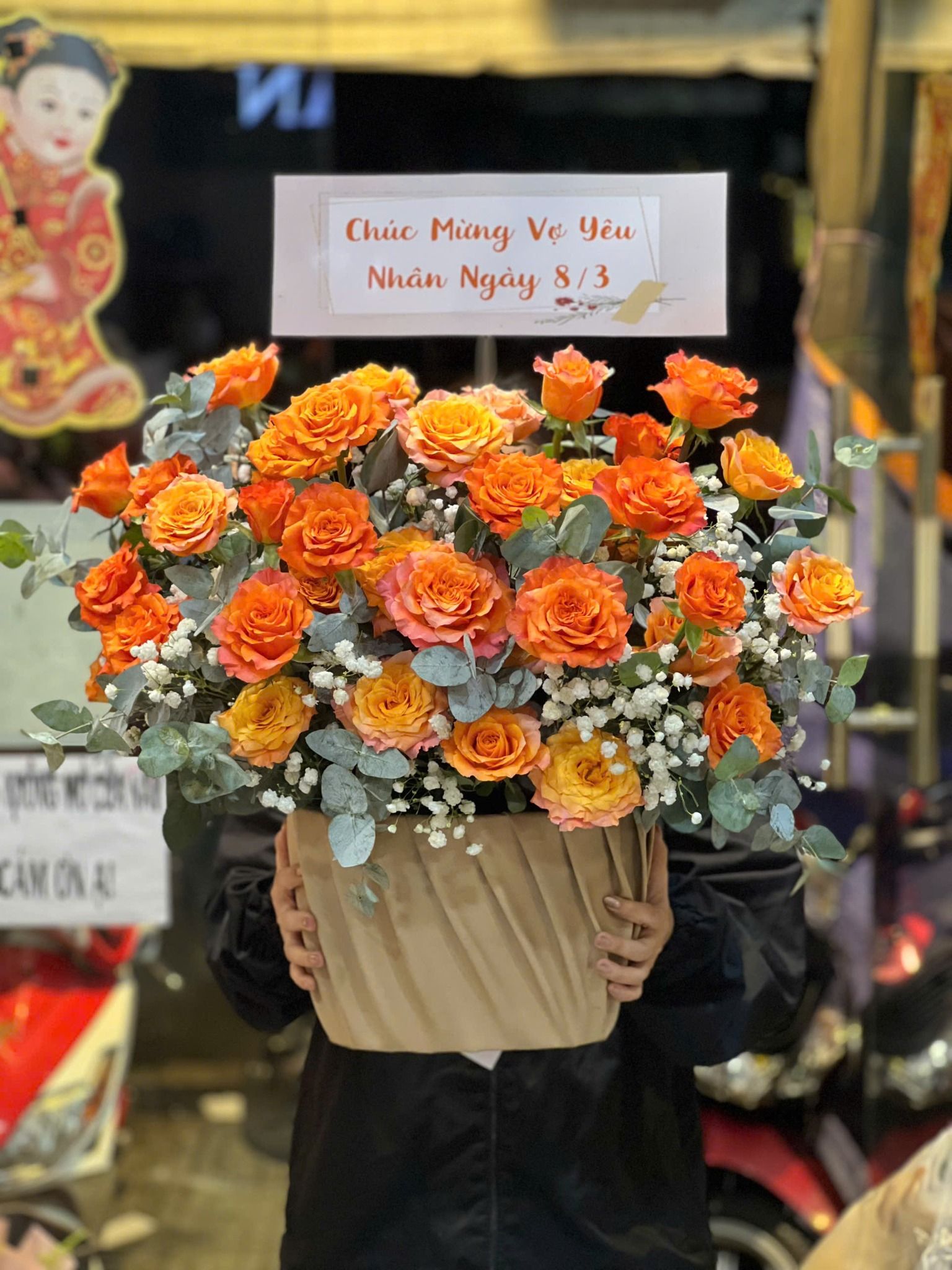  Hộp Hoa Hồng Cam Lady - HH06 