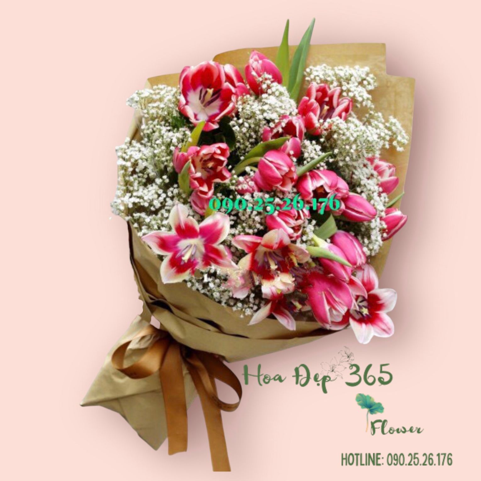  Bó Hoa Tulip - HBD20 - Hoa 8/3 