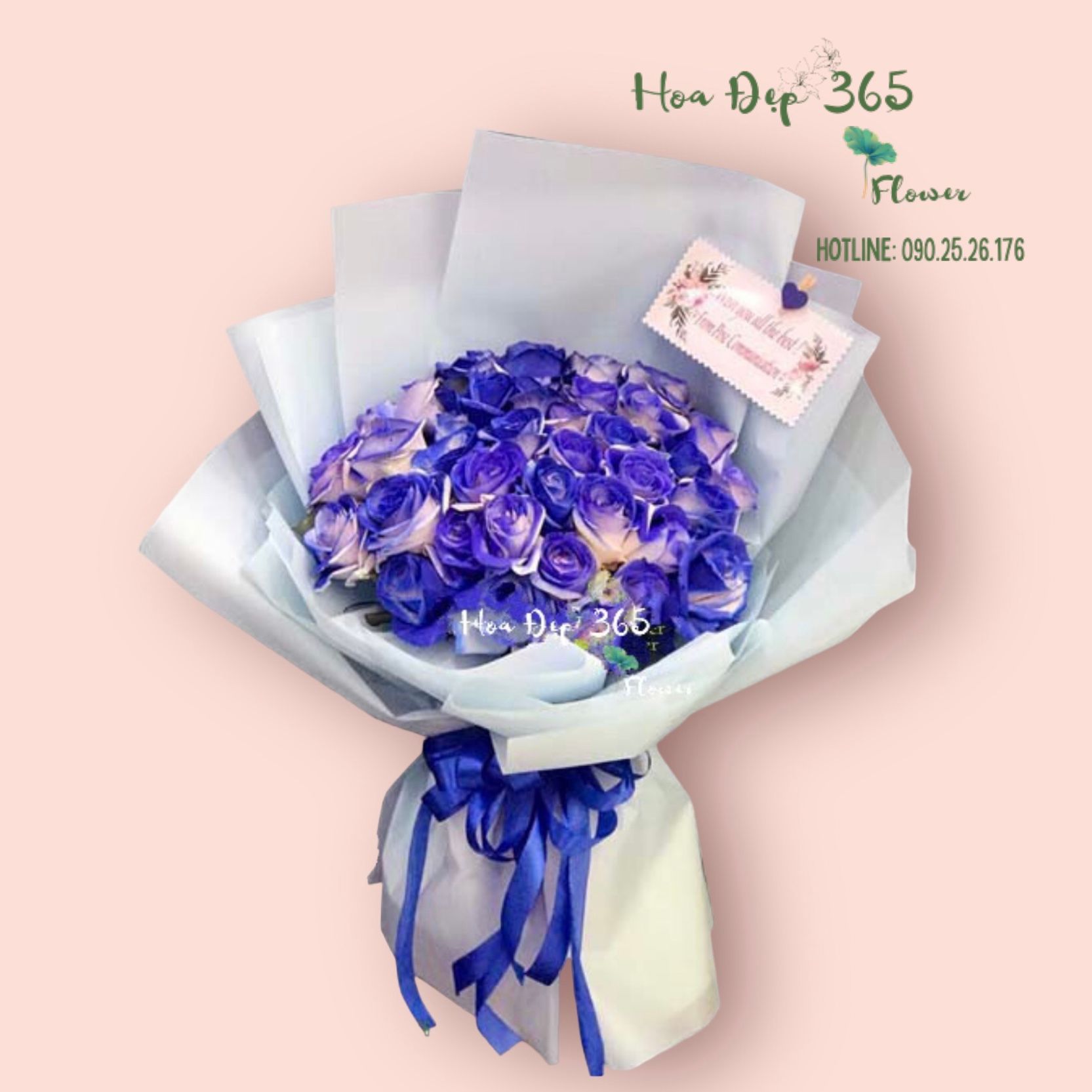  Bó Hoa Hồng Xanh - HBD132 