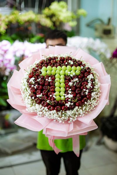 Bó Hoa Cherry Khắc Tên