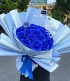  Blue Rose - HST25 - Bó Hoa Hồng Sáp Thơm 25 Bông 