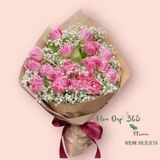  Bó Hoa Tulip Hồng - HBD120 - Hoa 8/3 