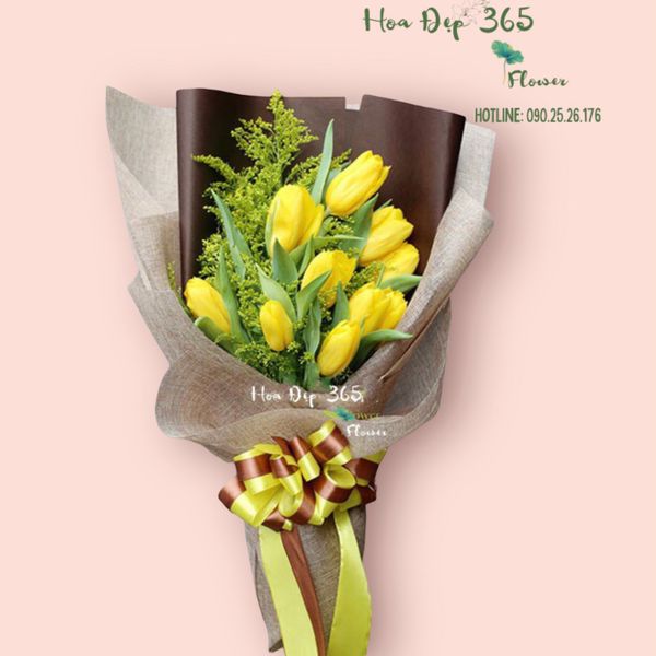  Bó Hoa Tulip Vàng - HBD62 - Điện Hoa 