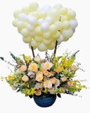  Bình Hoa Bong Bóng Trái Tim Rực Nắng - HBB07 - Tặng Sinh Nhật 