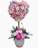  Bình Hoa Trái Tim Thiết Kế Tone Hồng - HCB62 - Hoa Tặng Sinh Nhật Bạn Gái Lãng Mạn 
