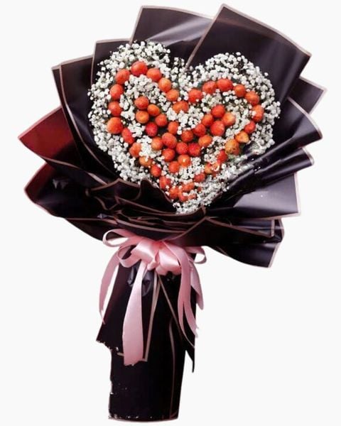 Bó Hoa Dâu Trái Tim