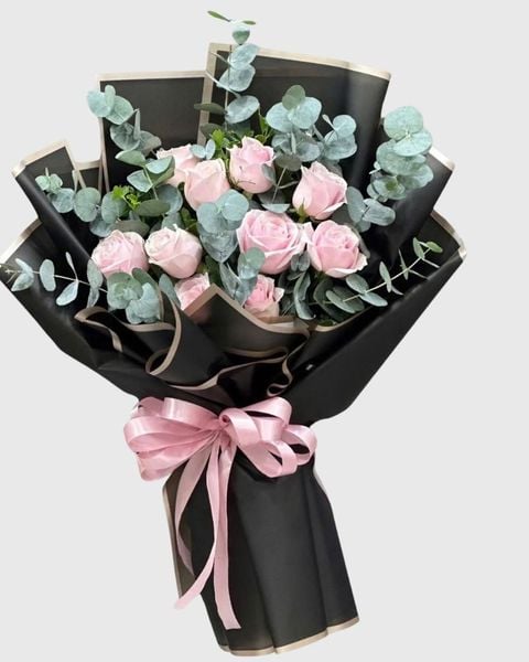 Bó Hoa Hồng Pastel Cồ Thuần Khiết