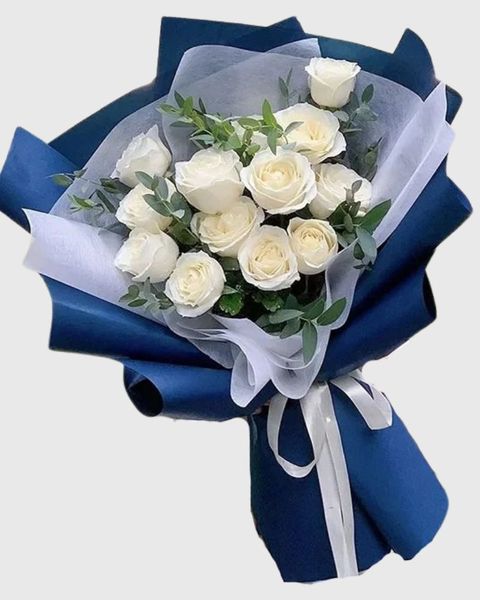 Bó hoa hồng trắng - Ivory Dream