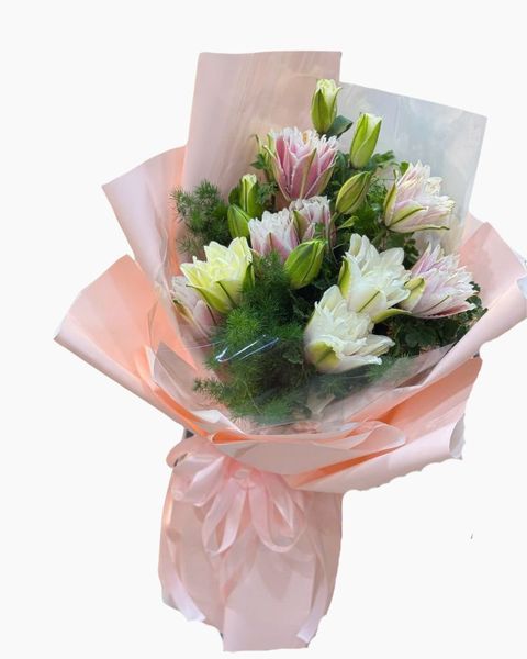 Bó Hoa Ly Ánh Hồng Kép