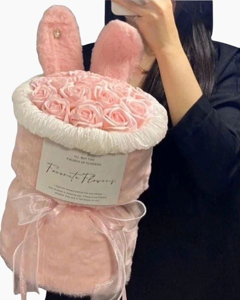 Bó Hoa Sáp Tai Thỏ Hot Trend Nhiều Màu