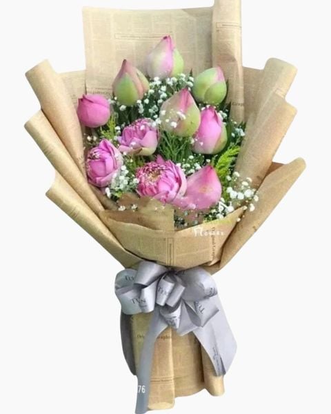  Bó Hoa Sen Hồng - HBD114 