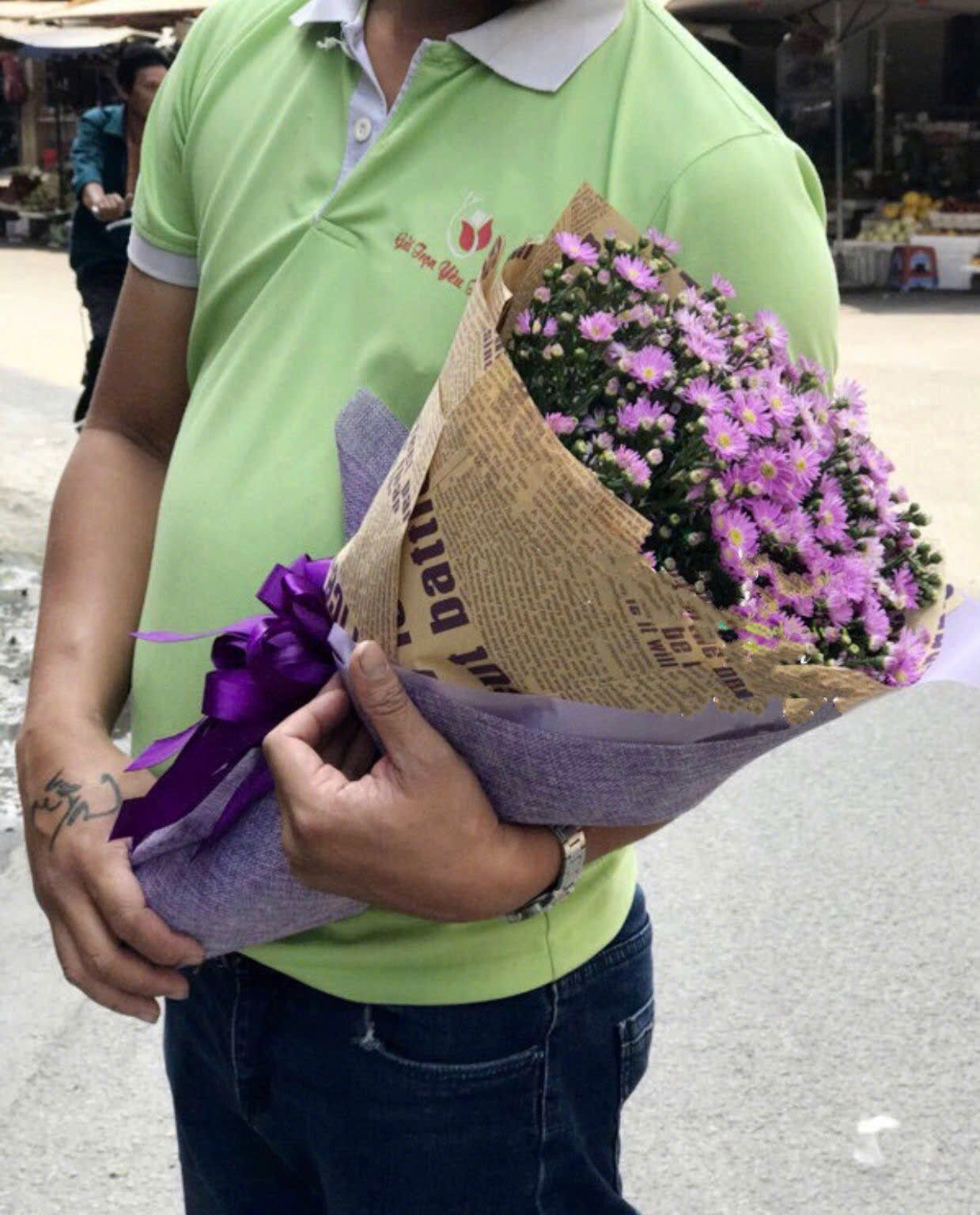  Bó Hoa Thạch Thảo Tím - HBT57 