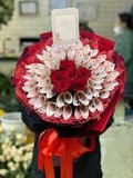  Bó Hoa Tiền 50k Mix Hoa Hồng Đỏ - BT26 