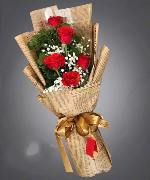  Bó Hoa Hồng Đỏ Đáng Yêu - HBD116 