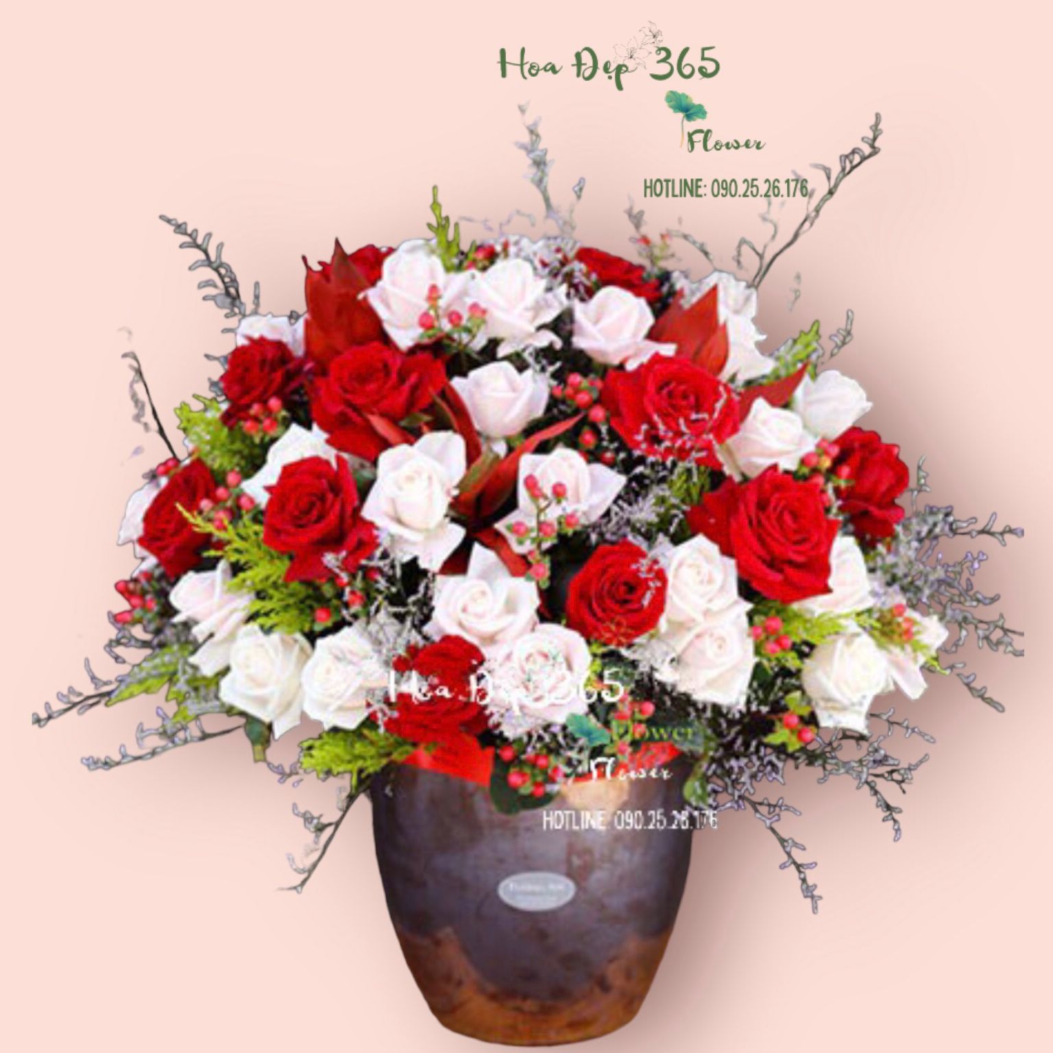  Luxury Vase - HCB22 - Hoa Cắm Bình Mừng Sinh Nhật Công Ty 