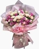  Bó Hoa Hồng Chiều Tím - HBD197 