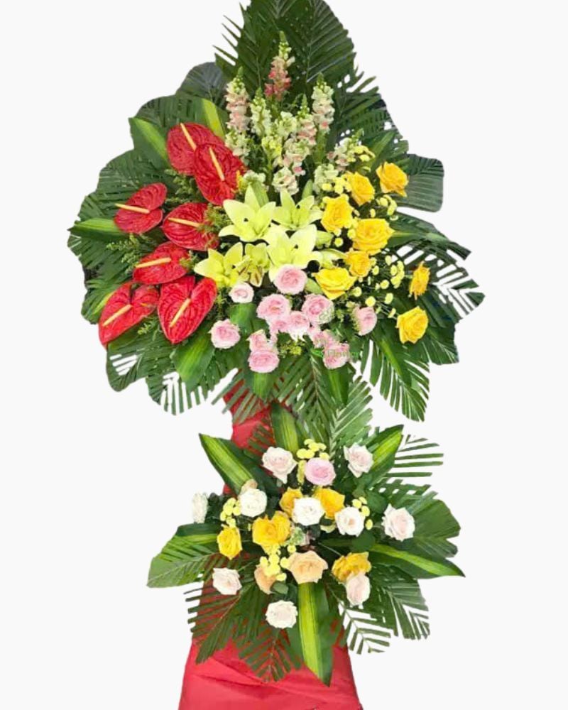  Lẵng Hoa Khai Trương Đại Hồng Phát - HCM06 