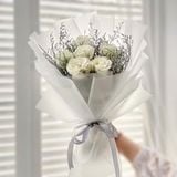  Bó Hoa Hồng Trắng Tinh Yêu Tinh Khiết - HBD21 