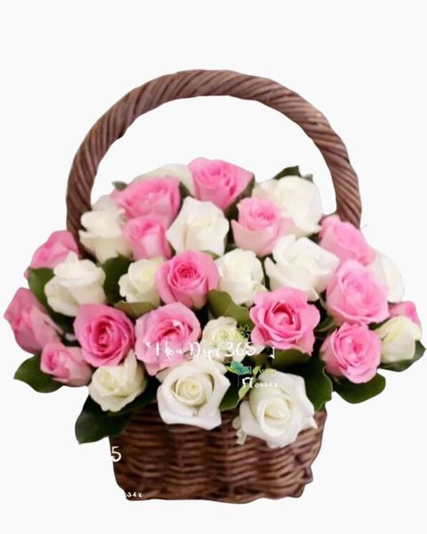 Giỏ Hoa Duyên Hồng